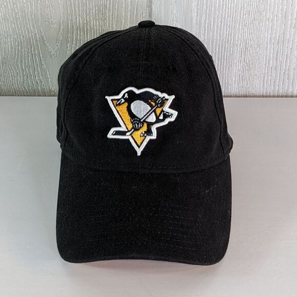 Pittsburgh Penguins NHL Hat Slide Closure Black Yellow New Era EUC OSFM - Picture 1 of 9